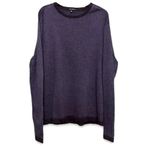Westzeroone Pullover Sweater Crew Neck Long Sleeves Micro Striped Purple XL NWOT - Picture 1 of 8